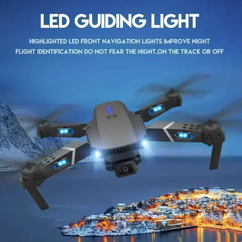 E88 pro  Drone WIFI FPV with HD 4K Camera Wide Angle View Height Hold Function Foldable Quadcopter Helicopter Toy Gift