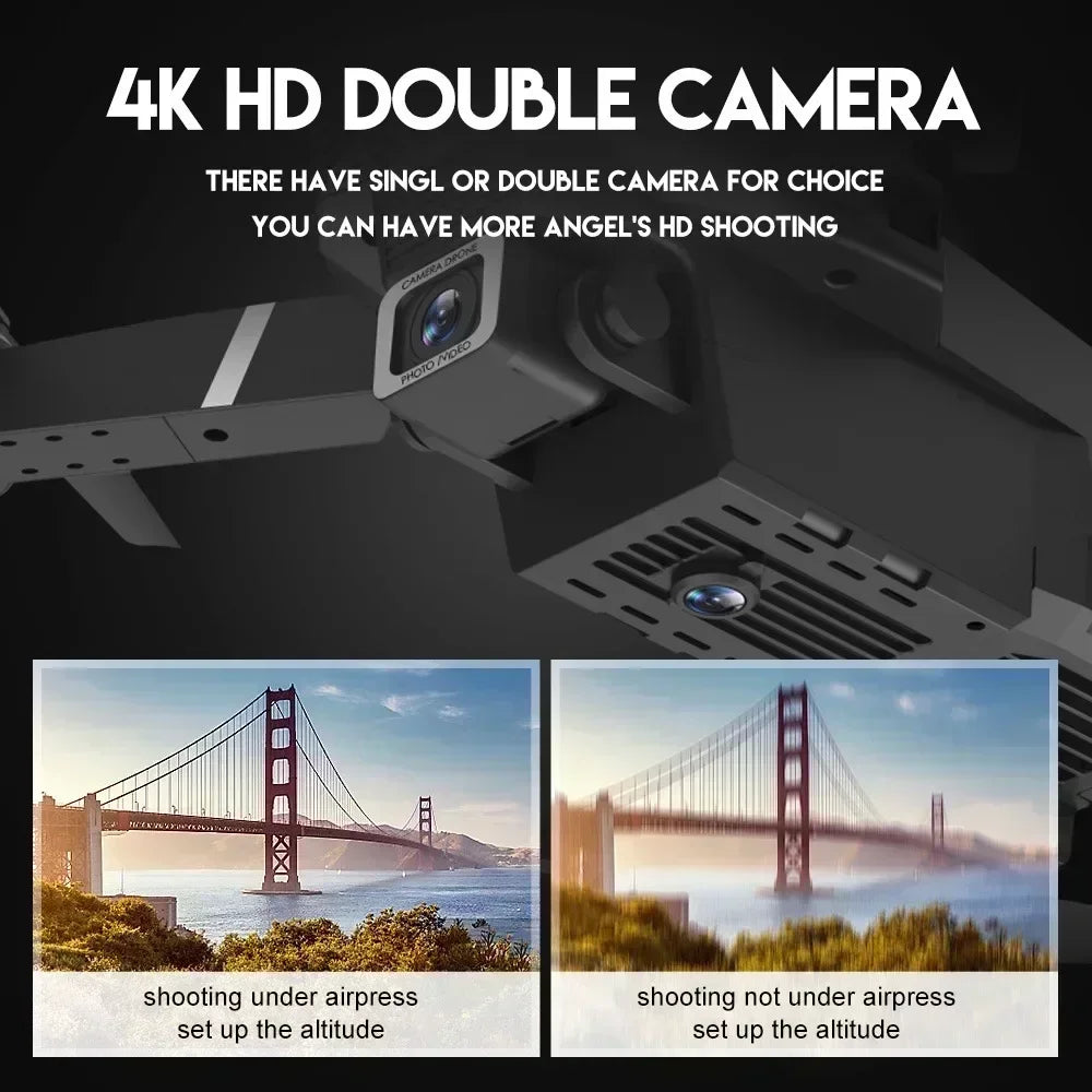 E88 pro  Drone WIFI FPV with HD 4K Camera Wide Angle View Height Hold Function Foldable Quadcopter Helicopter Toy Gift